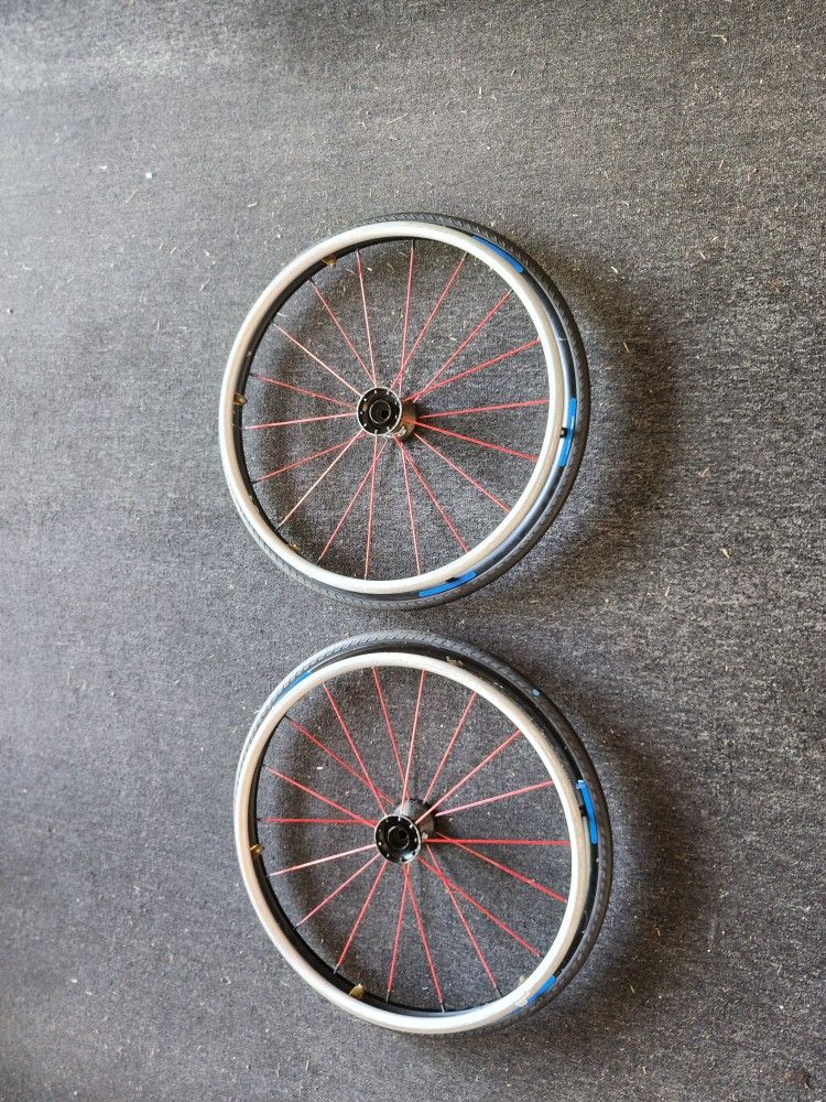 PAIR 24" SPINERGY Wheelchair Push Wheels Tires & Axles