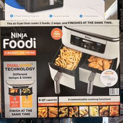 Ninja Foodi 2 Basket Air Fryer Brand New In Box 