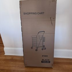 Shopping cart with wheels