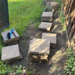 Square Tan Pavers 12”, 40 Pieces 