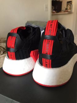adidas NMD r2 Bred BLACK RED WHITE DS for Sale in Orlando FL