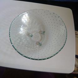 Vintage Green Tint Glass Bowl 