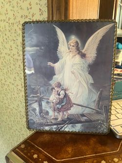 Vintage Framed Print - “Angel & Children”