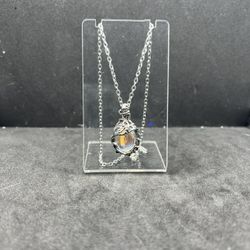 Opal Crystal Tibetan Silver Necklace