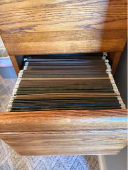 Solid oak 4 drawer file cabinet Reduced to $90