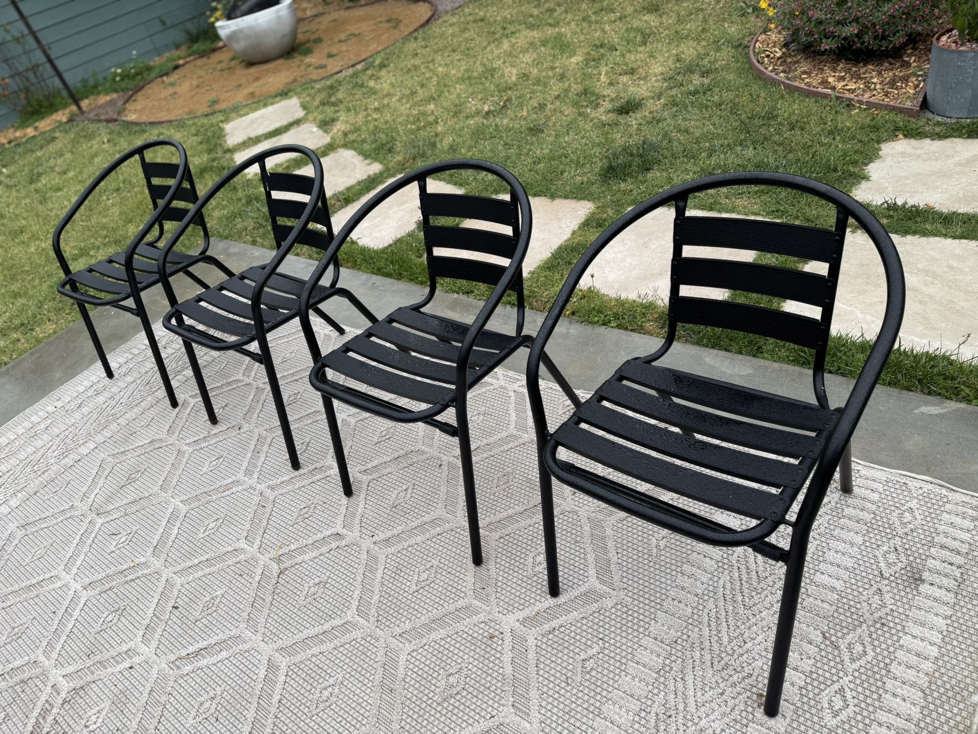 Black Metal Chairs (outdoor)