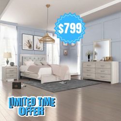 🍀 Bedroom Set Queen 4-Pcs 