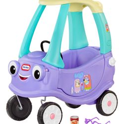 Little Tikes Toddler Ride In Car cozy coupe Bluey Grannies Car Coupe with 2 Accessories ages 1-5