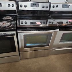 Whirlpool Glass Top Stainless Stove Range 