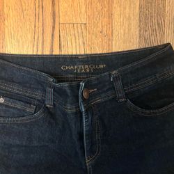 Charter Club Vintage Denim Jeans Bootcut Navy Blue Women’s Size 8P Used