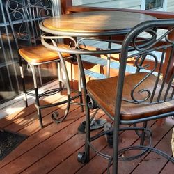 Bartop Table And Two Chairs