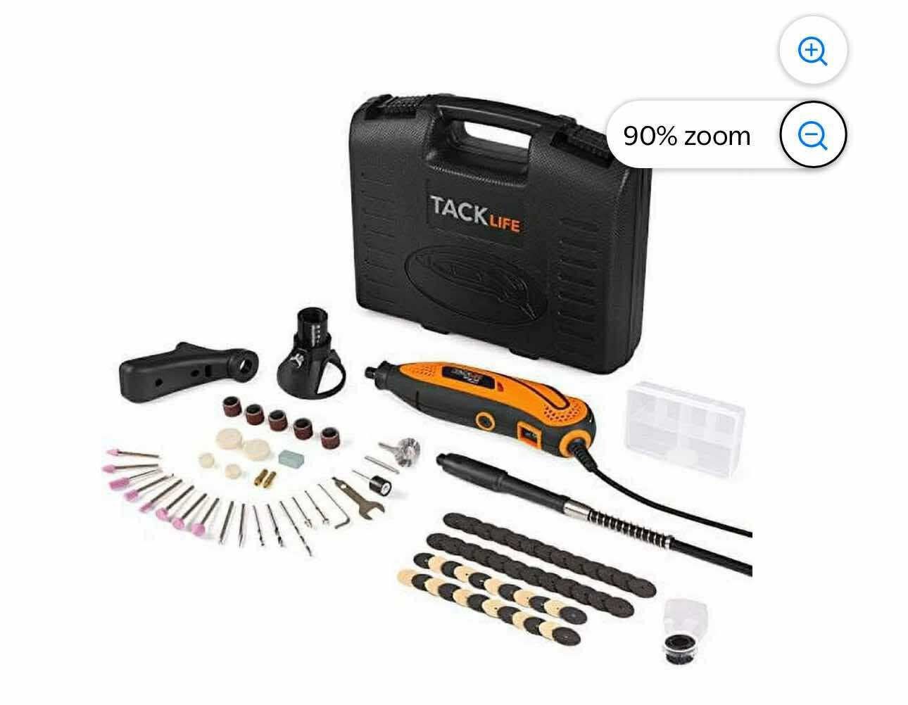 Tacklife RTD35ACL Advanced Multi-functional Rotary Tool Kit with 80 Accessories and 4 Attachments Variable Speed for Around-the-House and Crafting Pro