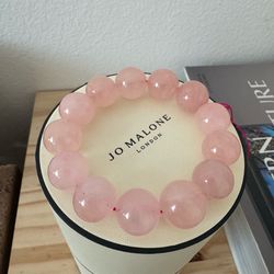 15mm Natural Pink Rose Quartz Grapefruit Pink Crystal Bracelet Large Bead Healing Gemstone