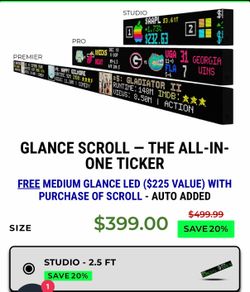 GLANCE SCROLL LED