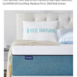 Twin Size 8 inch Memory Foam Bed Mattress 