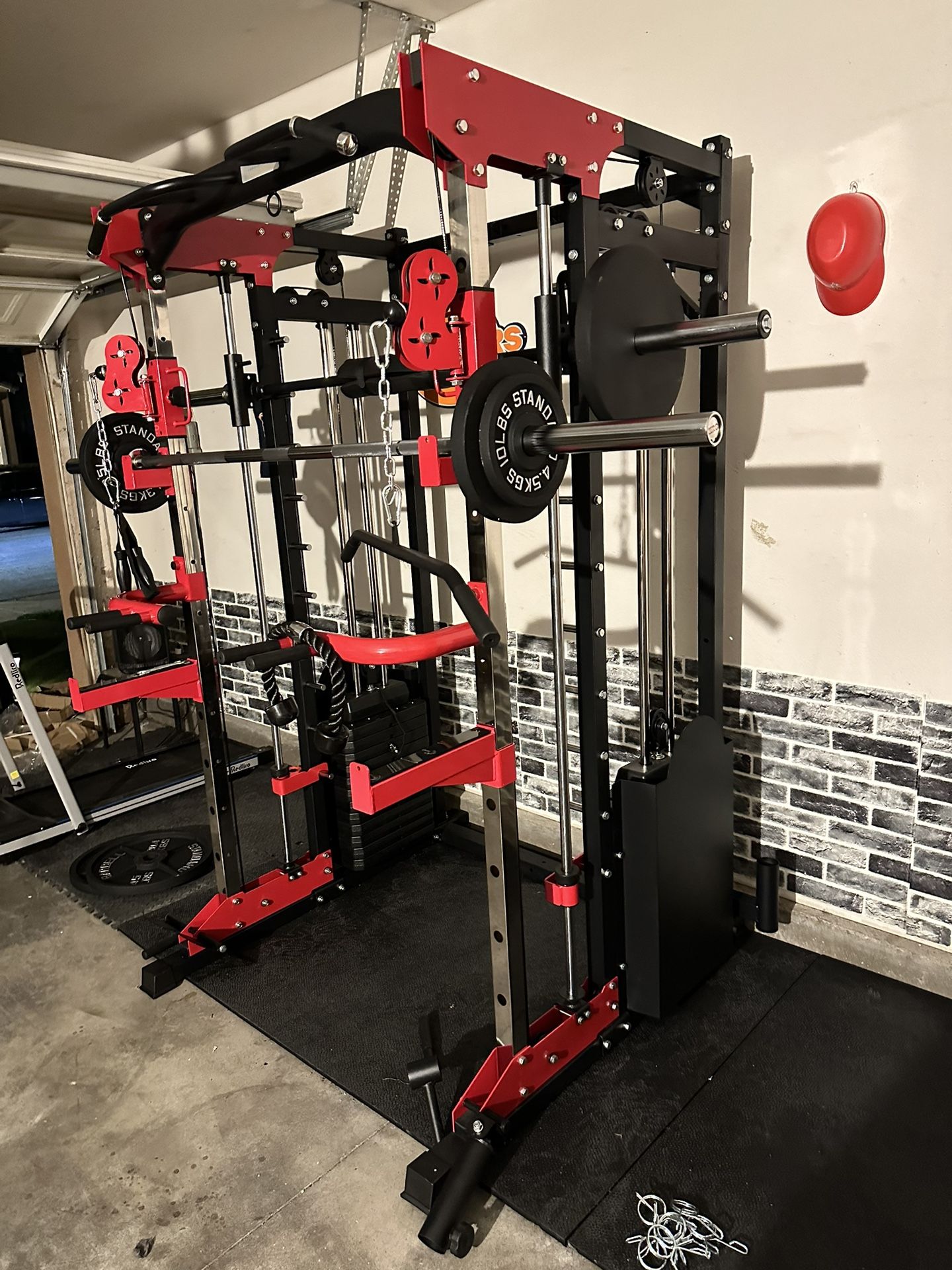 Smith Machine 200 | Adjustable Bench | 245lb Cast Iron Olympic Weights | 7ft Olympic Bar | Fitness | Gym Equipment | FREE DELIVERY/INSTALLATION 🚚 🛠️