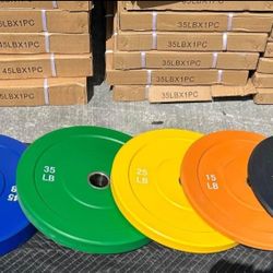 260 lb Olympic Bumper Weight Plate Set, New in Box 