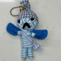 Blue Voodoo Doll Keychain