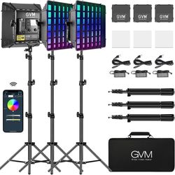 GVM 800D RGB Photography/Videography Lighting Kits (3)