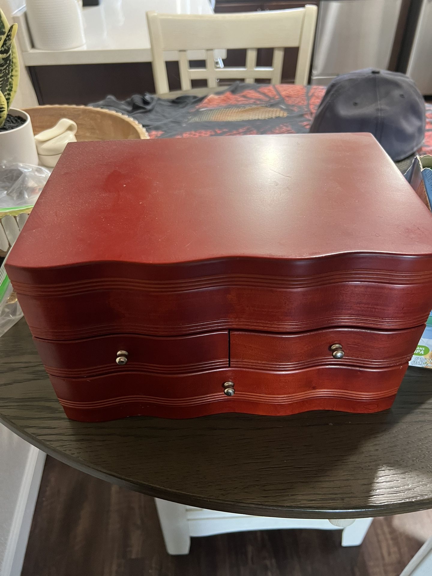 Cherry Wood Jewelry Box.