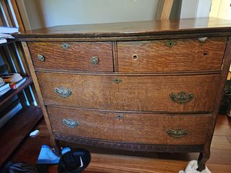 Solid oak antique dresser