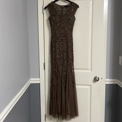 Brown Aidan Mattox Mermaid Style Gown. Size 0