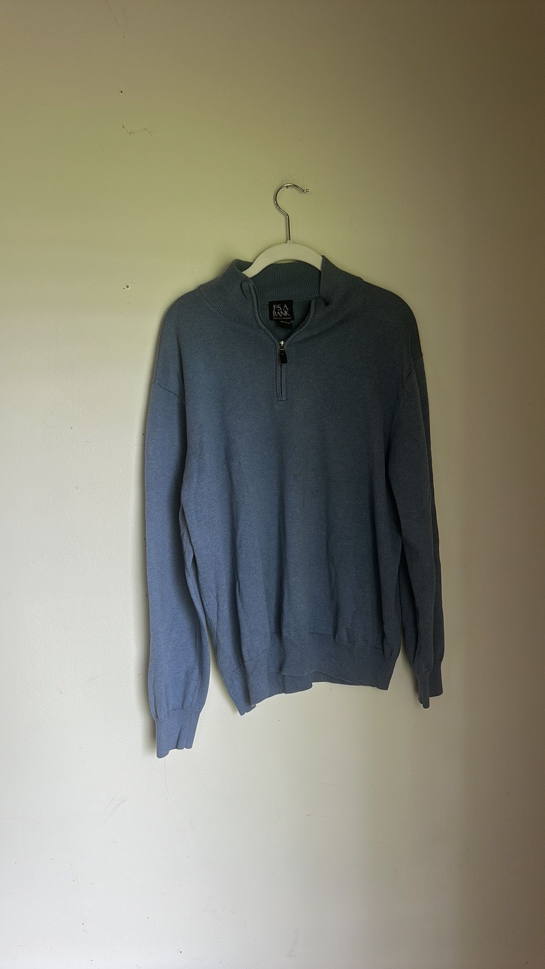 Men’s Jos. A. Bank Blue Zip Up Sweater Classic Knit Jos. A. Bank Size: L