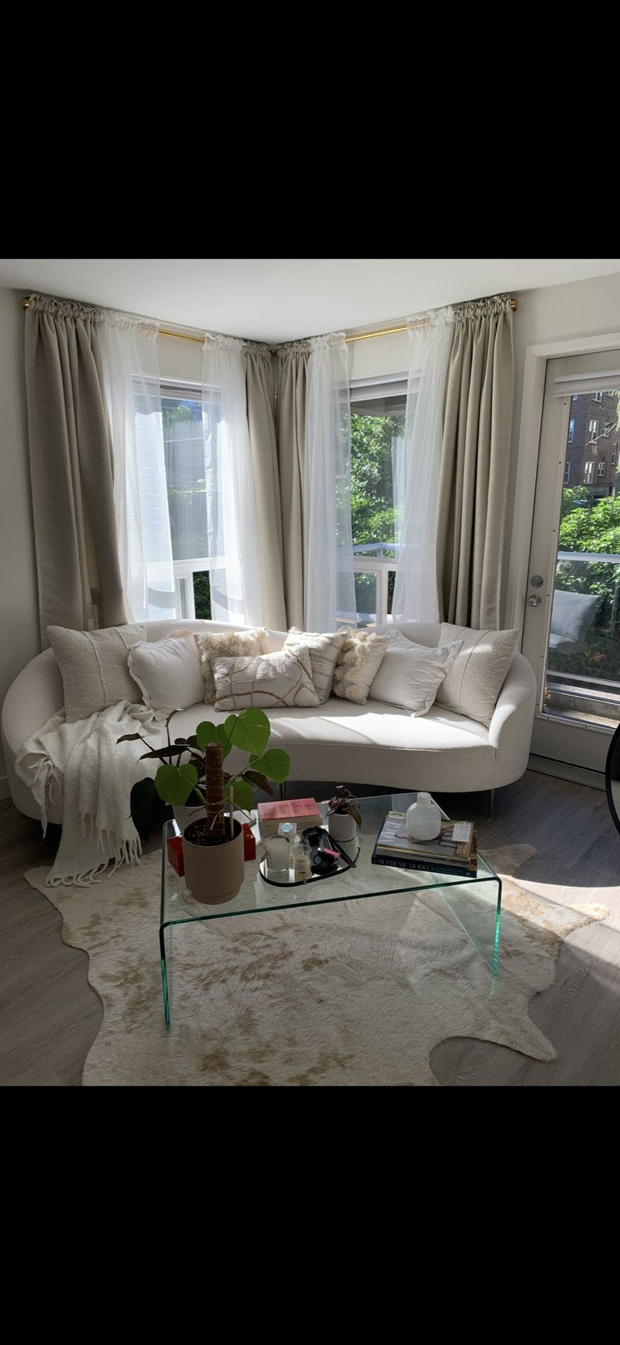 CB2 Corvo 75” White Performance Fabric Sofa