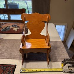 Vintage Doll Chair Wood Rocking Chair Furniture 
