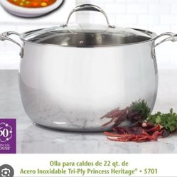 Princess House Olla 22qts Tri-ply.