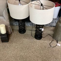 Home Lamps, Vases, Glass Floral Holders, Candle Holders And Pottery