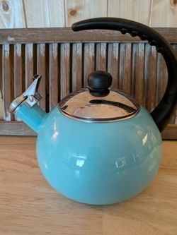 Retro Teal Blue Teapot