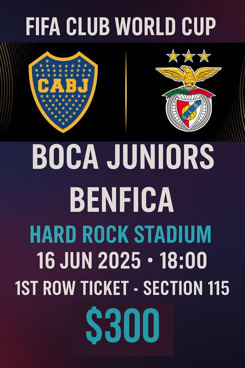 Boca Juniors Vs Benfica 1st Row