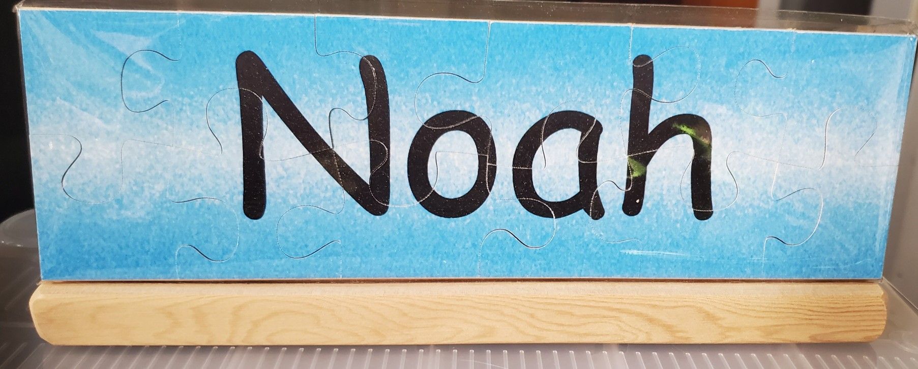 Personalized Puzzle With Wooden Stand.