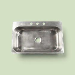 SINKOLOGY Angelico 33 in. 3-Hole Drop-In Single Bowl 18 Gauge Brushed Stainless Steel Kitchen Sink