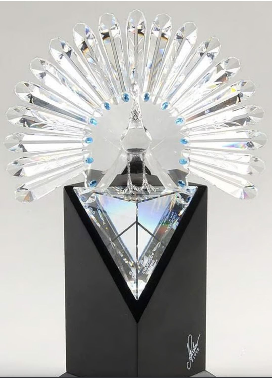 SWAROVSKI PEACOCK STATUE Numbered Limited Editions