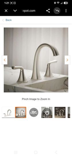 Brushed Nickel Widespread Bathroom Faucet