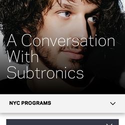 Subtronics at the Grammy museum 3/25 - 200 person seating capacity