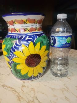 Mexican Talavera Vase Flower, Pottery, Planters.