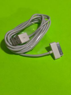 NEW 30 Pin USB Charger Cable Charging Cord for Apple iPhone 4 4S iPad 1 2 3 iPod Classic Nano 30-pin Connector Replacement (white)
