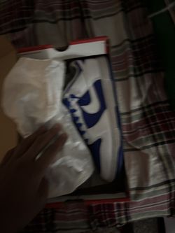 Blue And White Dunks 