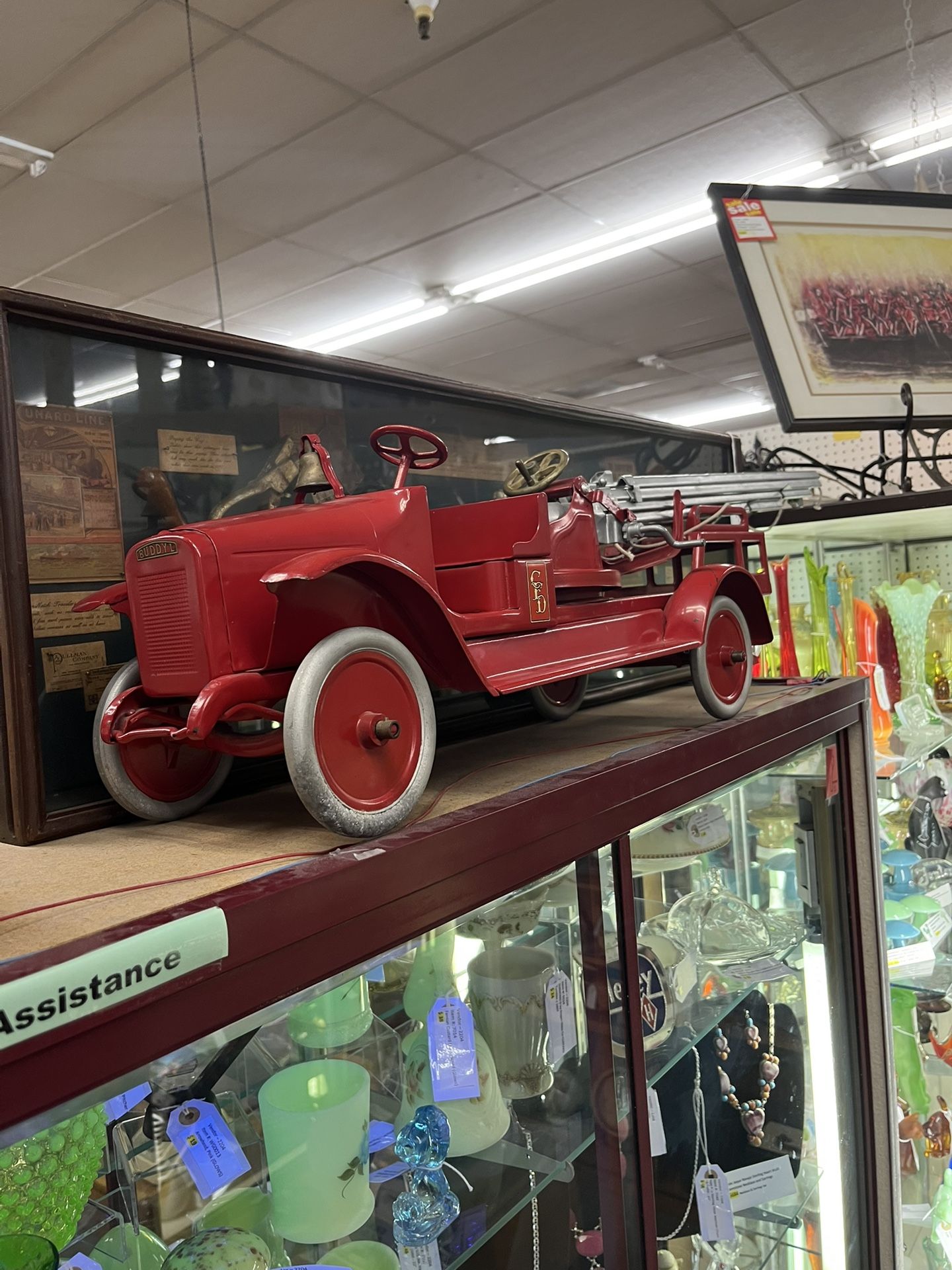 Buddy L Aerial Fire Truck Restored