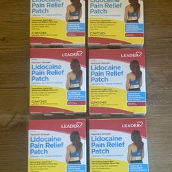 Brand new Leader Maximum Strength Lidocaine Pain Relief Patches (5 ct) - 6 packs for $14 Expiration date: 09/05/2027  Whitestone/Flushing, Queens or D