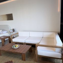 Outdoor Sectional Sofa — Teak Wood Modular Couch/ Free Local Delivery 🚚 
