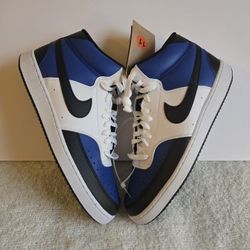 Men’s Nike Court Vision Mid Shoe-Royal Blue/White/Black Size 11 Brand New WT