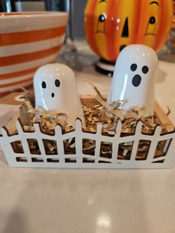 Halloween Ghost Salt and Pepper Shakers