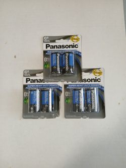 3 Pack C Batteries By Panisonic