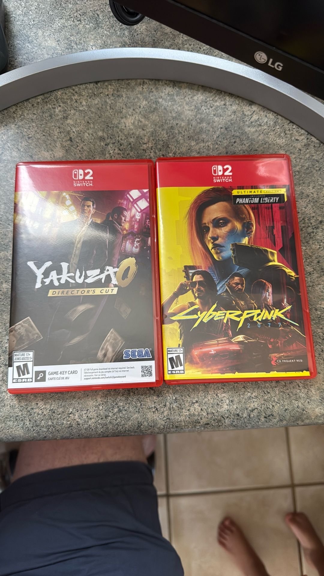 Nintendo Switch 2 Games (yakuza 0, Cyber Punk)