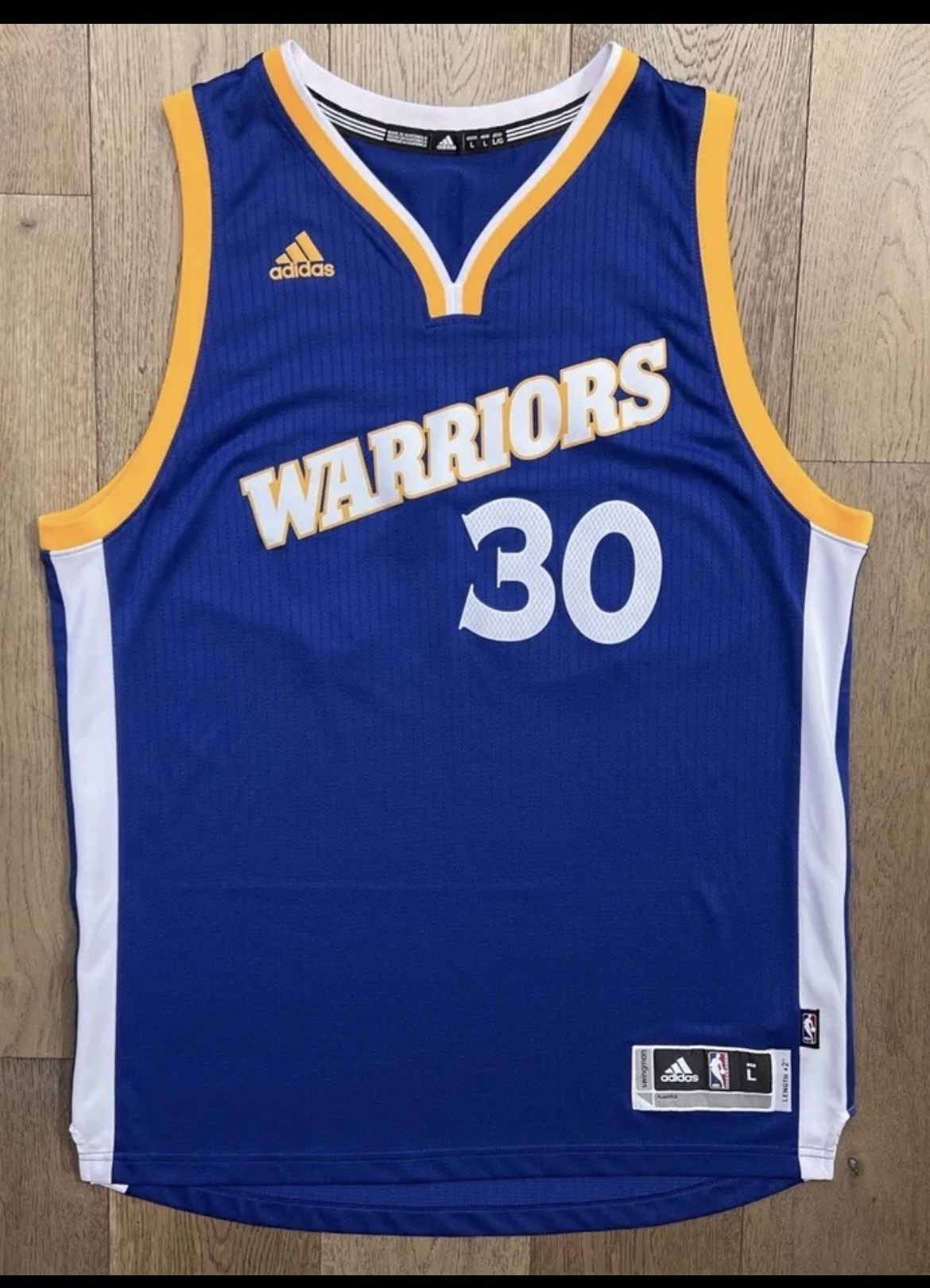 Steph Curry 2016-2017 Golden State Warriors Road Jersey Authentic Adidas Sz L