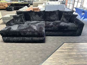 Extra large and wide comfy black sectional (other colors available)